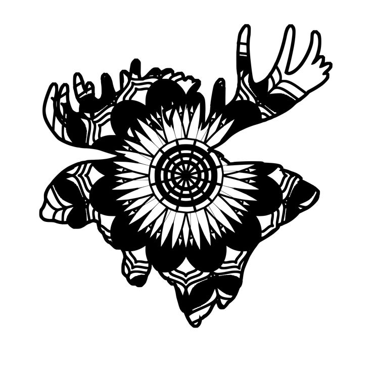 Download Elk Head Mandala Animals Svg | Elk head, Elk, Mandala