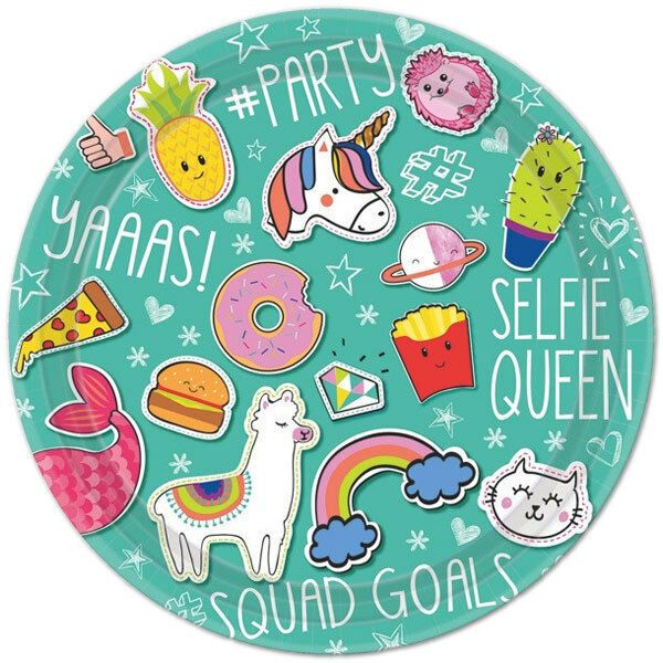 Selfie Celebration Birthday Party Tableware Plates Napkins Cups