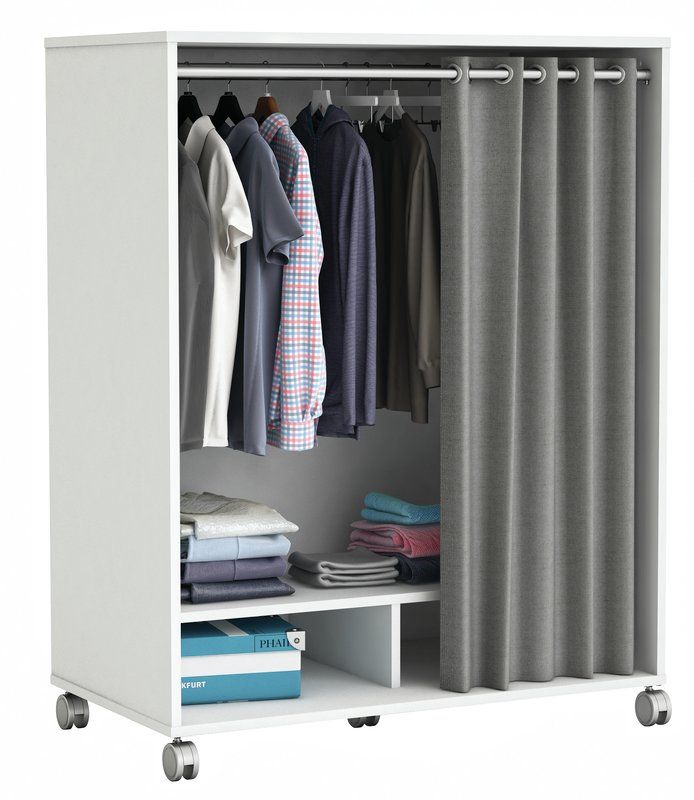 Mobiler Kleiderschrank Auf Rollen Wardrobecase Black In 2020 Mobiler Kleiderschrank Kleiderschrank Schrank Schwarz