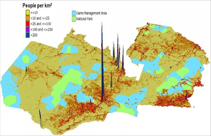 Population Density of Zambia (2007) | Map, Geography, Zambia