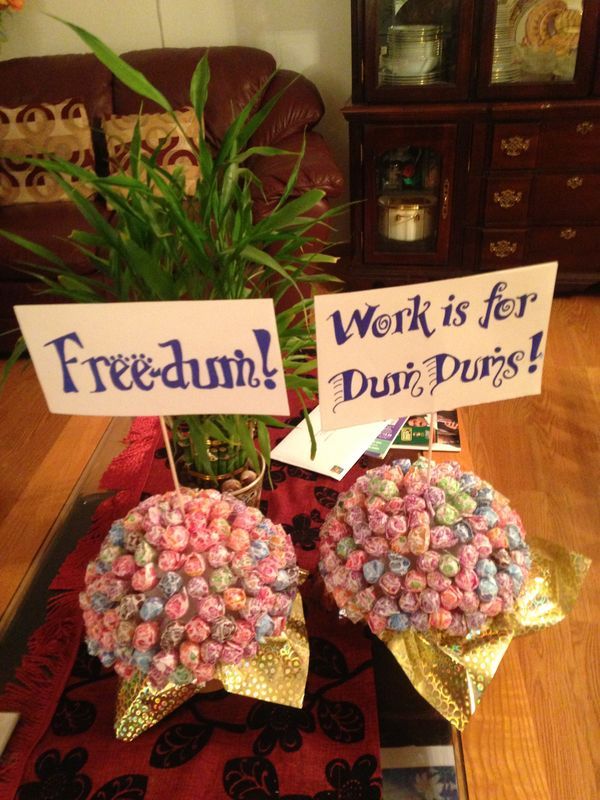 Work Is For Dum Dums Centerpiece Retirement Party Centerpieces work-is-for-dum-dums-centerpiece-retirement-party-centerpieces