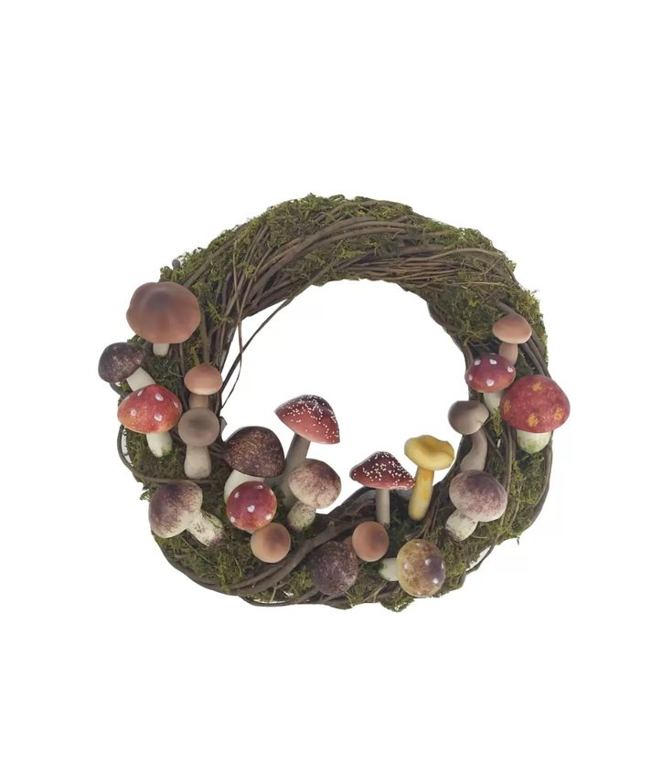 Place & Time Spring Mushroom Wreath Wall Decor, in 2020 Wreath wall