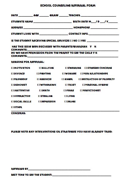 11 best Referral forms images on Pinterest School social work