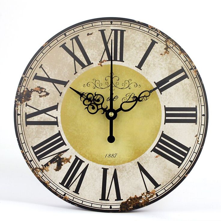 Antique Simple Design Big Round Wall Clock Watch Silent Home Cafe Office Bar Kitchen Large Decorative Vintage Clocks Gift Best Vintage Wall Clock, Big Round Wall Clocks