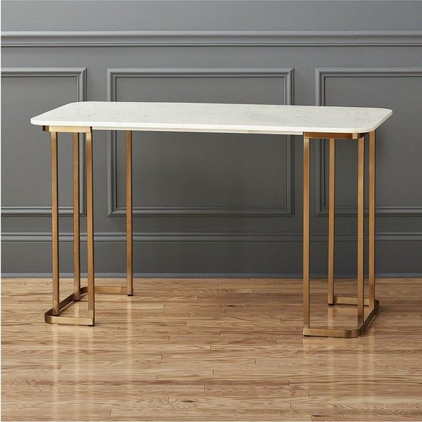 Best 25 Marble Desk Ideas On Pinterest Inspo Cb2 Dahlia Marble Desk 699 Liked On Polyvore Featuring Home Furniture
