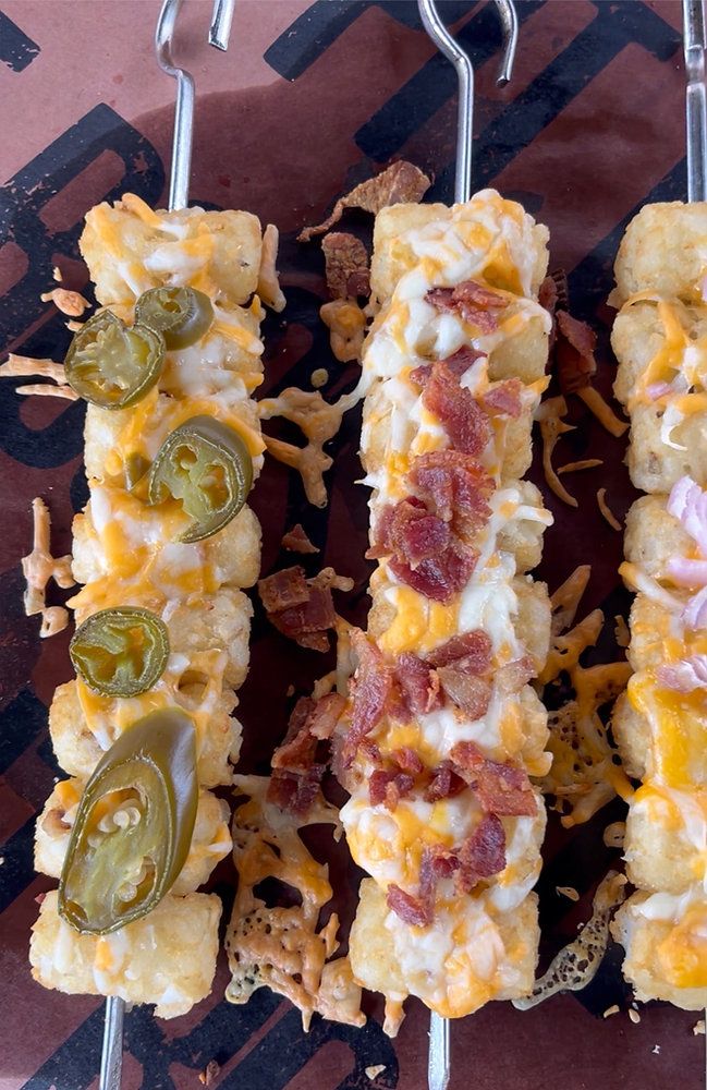 Loaded Tater Tots Tater Tots On Skewer Tater Tot Recipes In 2025 1325b0f4c7bfa85c57c6c4c3dd2c5f7b