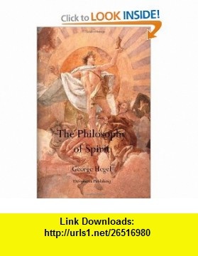 The Philosophy Of Spirit 9781770831674 George Hegel ISBN 10 1770831673