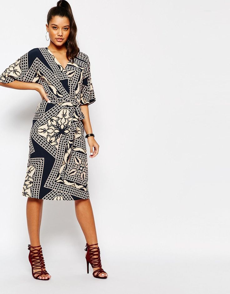 River Island Printed Kimono Wrap Dress River Island Printed Kimono Wrap Dress