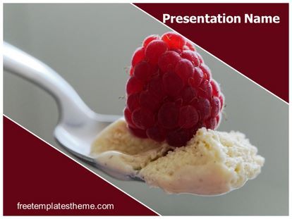 download free raspberry ice cream powerpoint template for your