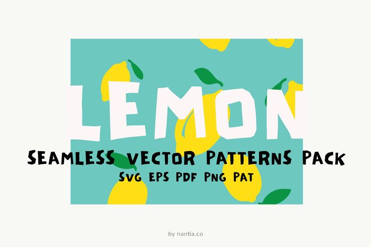 Lemon Seamless Vector Patterns Pack When life gives you lemons, you make patterns! Not only these 5 fresh patterns of lemons are seamlessly tileable, but also they are in vector file formats for use on large scale designs. This Lemon Seamless Vector Patterns Pack can be used in blog backgrounds, social media template backgrounds, packaging and textile designs. With two color combinations, yellow and turquoise this illustrated pattern can make your graphics pop.