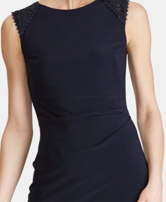 Petite Lace-Trim Ruched Dress Petite Lace-Trim Ruched Dress