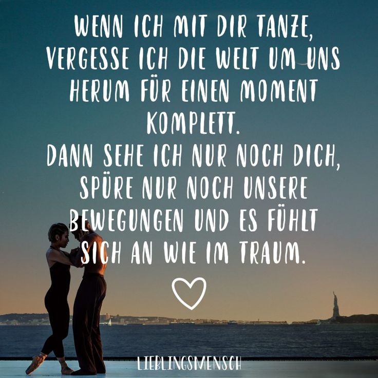 Wenn ich mit dir tanze, vergesse ich die Welt um uns herum für einen