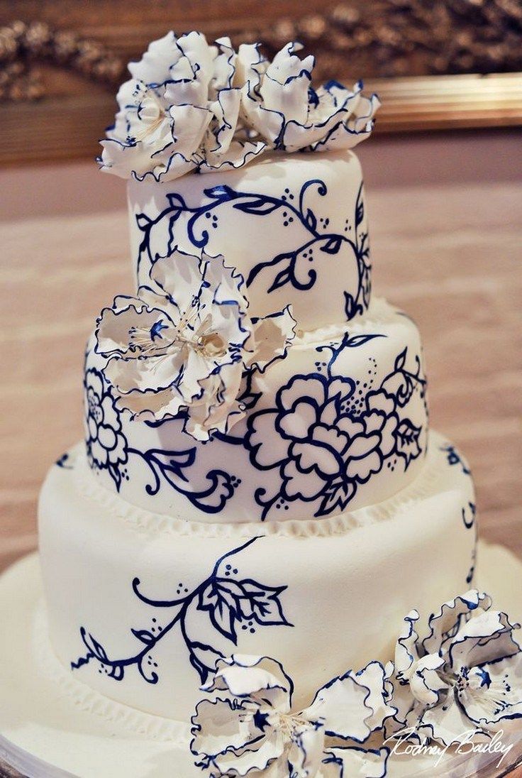 31 stunning royal blue wedding cake designs 5 » agilshome