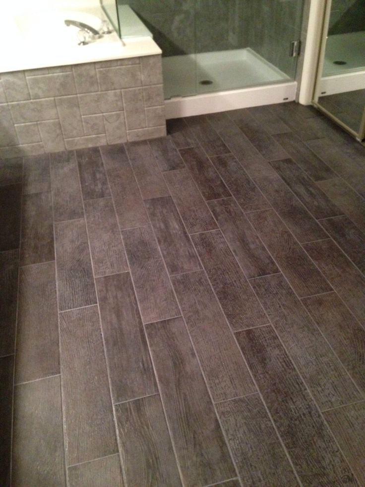 bathroom floor 6x24 tiles charcoal gray look like wood love it ideas for the home bathroom floor 6x24 tiles charcoal gray look like wood love it ideas for the home