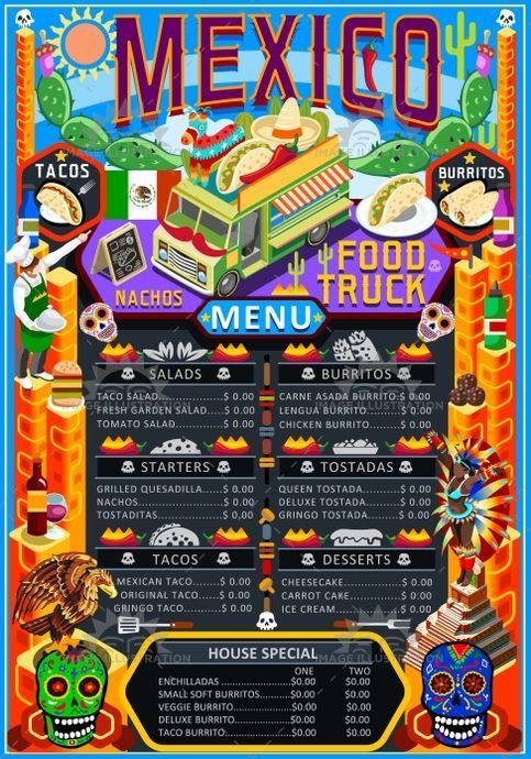 #mexicanfoodrecipes #template #mexican #truck #menu #food #menuMexican