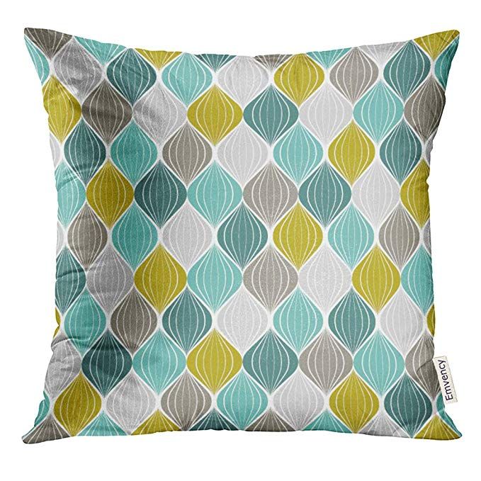 Emvency Throw Pillow Cover Yellow Emvency Throw Pillow Cover Abstract
