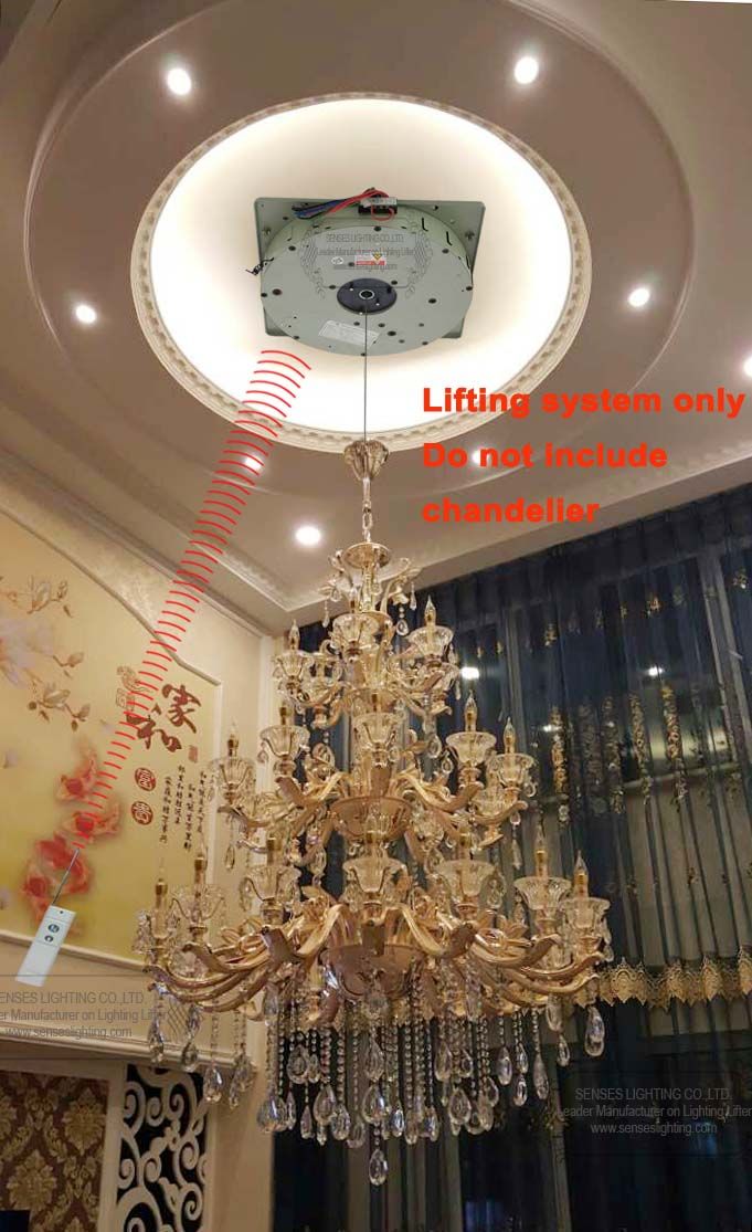 Auto Remote Controlled Chandelier Winches Lift Hoist Ddj250 Max Rated Weight 250kgs 6m Cable Light Accessories Lighting Chandelier Lighting, Motorized Light Fixture Lift System