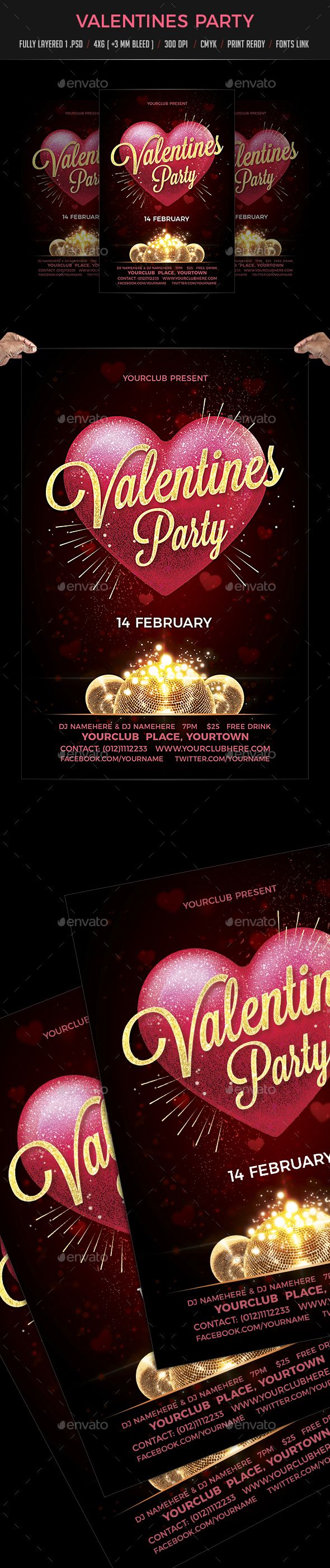 valentines day party flyers