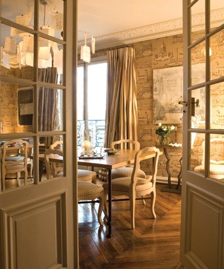 17 Best House Hunters International Images On Pinterest Love The Doors Between Rooms Gr Classic Paris Apartment Beautiful Herringbone Floors And Golden Hues Give Room A Warm Casual Elegance