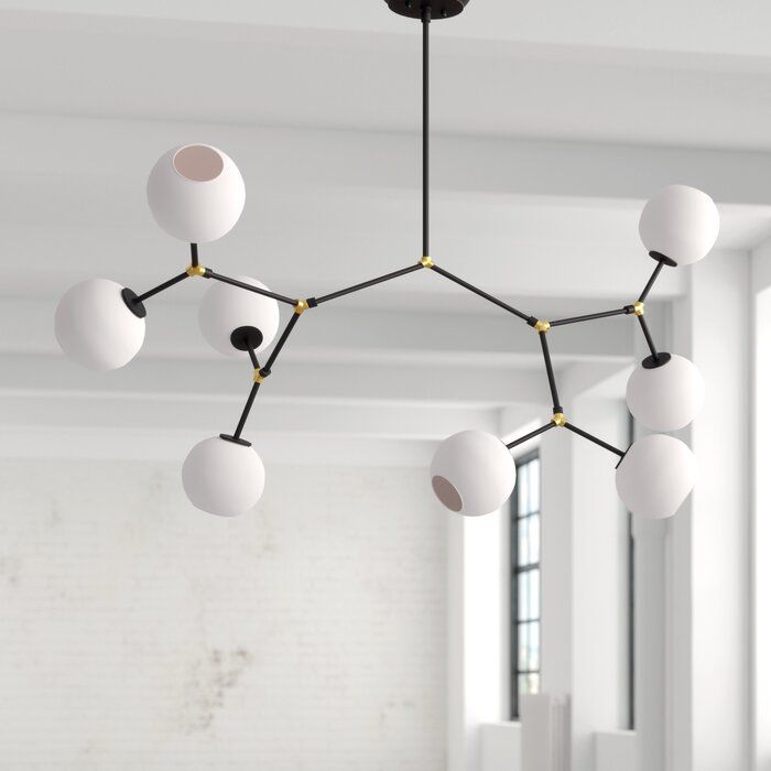 Doolin 6 Light Sputnik Modern Linear Chandelier Doolin 6 Light Sputnik Modern Linear Chandelier