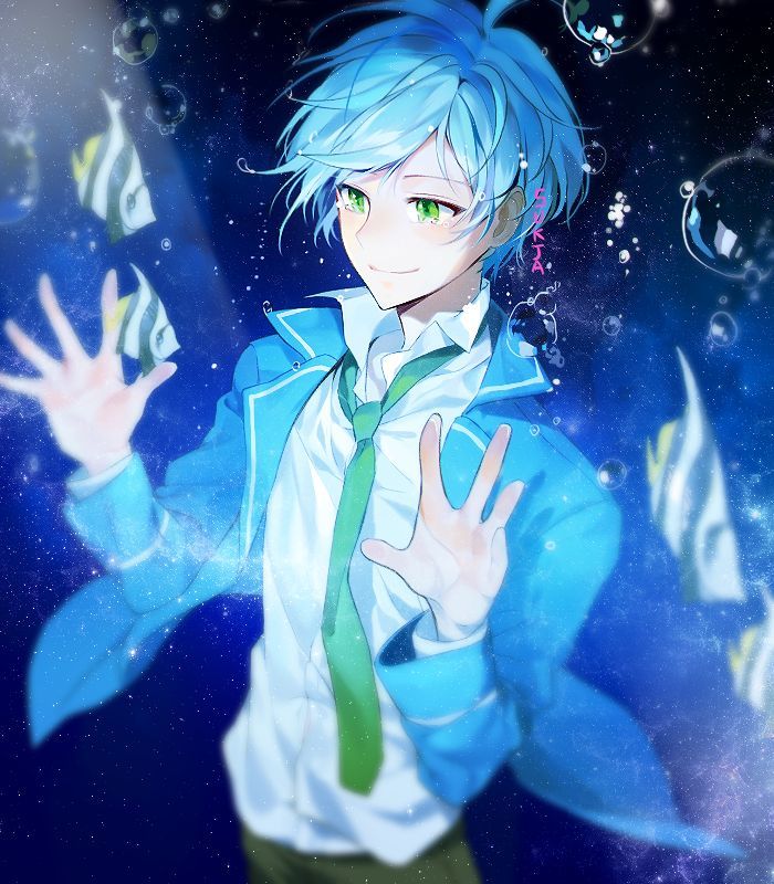 Anime guys with blue hair