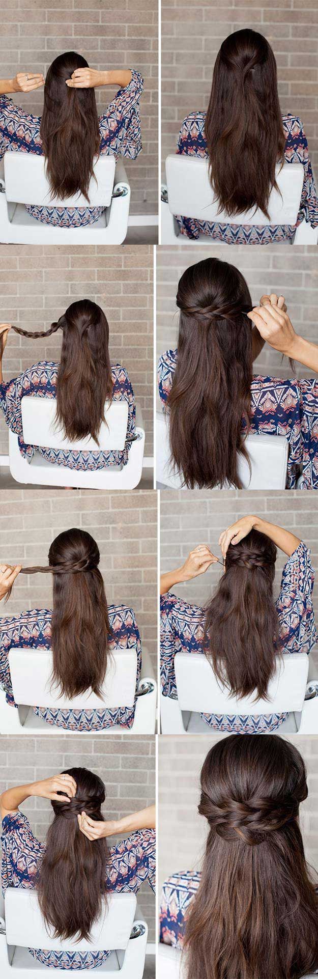 *** Amazing Half Up-Half Down Hairstyles For Long Hair - Braided Half-Up How-to Long Bobs, Diy Hairstyles, Braided Hairstyles, Half Up Half Down Hair, Wedding Hairstyles Half Up Half Down, Half Up, Braided Half Up, Down Hairstyles For Long Hair, Wedding Hairstyles For Long Hair