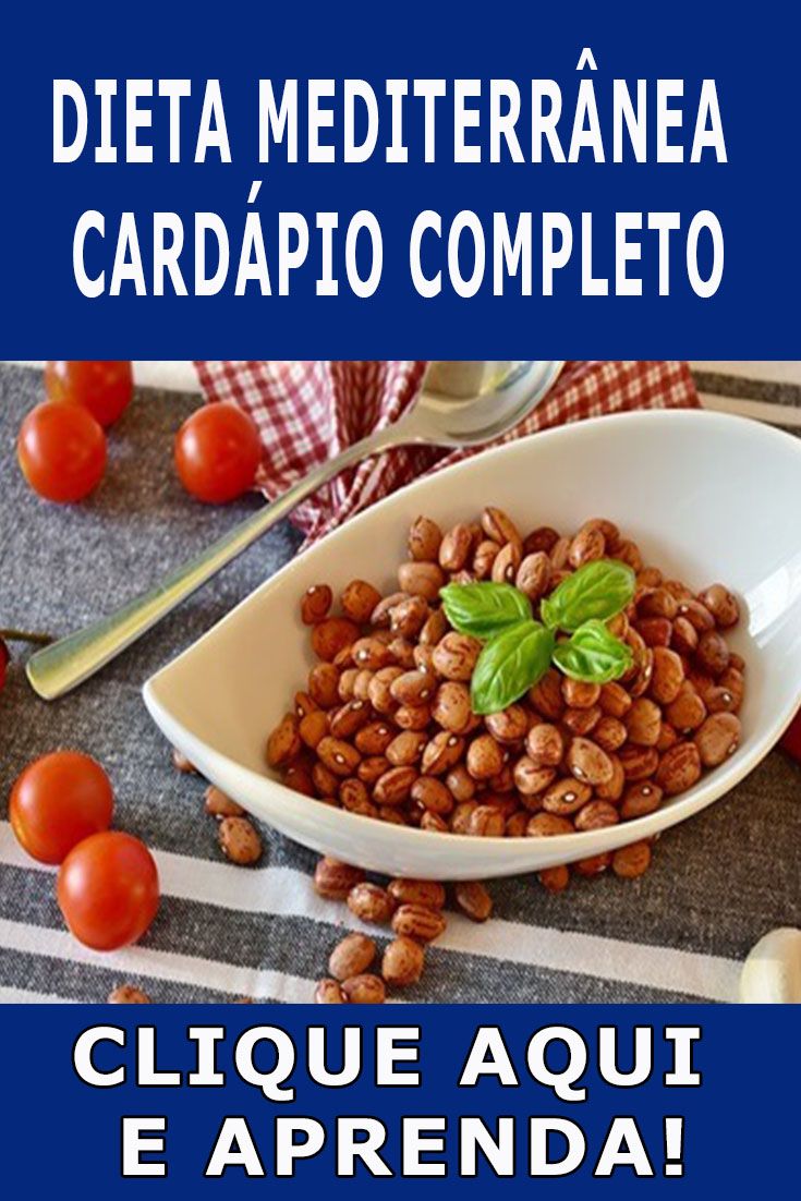 dieta do mediterrâneo cardápio mensal