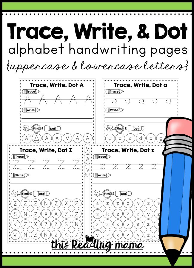 alphabet handwriting pages trace write dot newsletter ideas for school