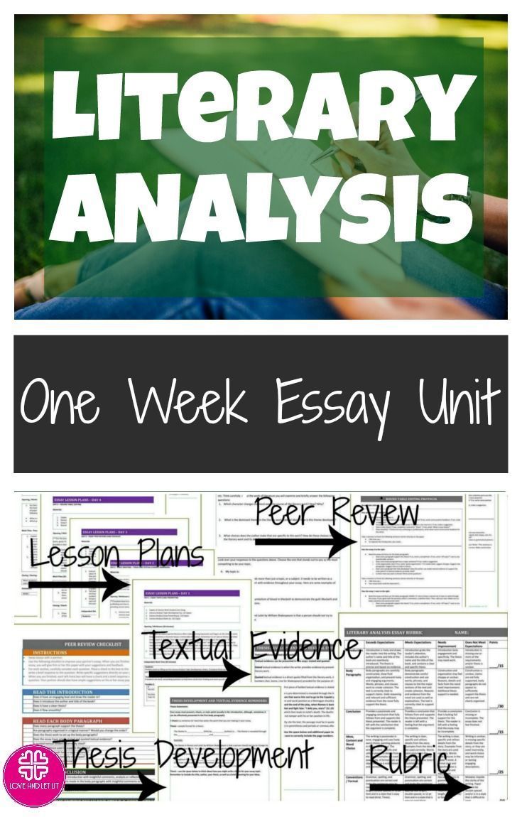 literary analysis essay pack for any book essay mini lessons for teach literary analysis essay writing to high school students conclude any novel with this complete