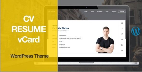 CV, Resume, vCard WordPress Theme Wordpress Theme for Blog - wordpress resume theme CV, Resume, vCard WordPress Theme Wordpress Theme for Blog - wordpress resume theme