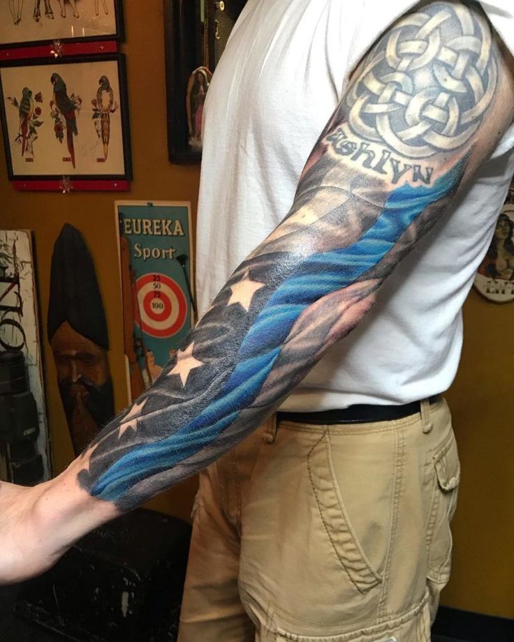 Half Sleeve Law Enforcement Tattoos / Top 47 Police Tattoo Ideas [2021