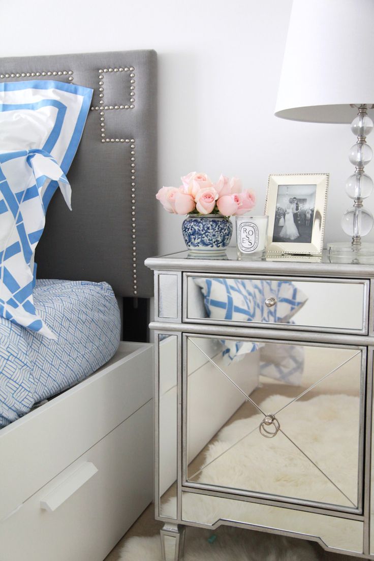 Best Mirrored Nightstand Ideas On Pinterest Mirror Furniture - Blue And White Bedding best mirrored nightstand ideas on pinterest mirror furniture - blue and white bedding