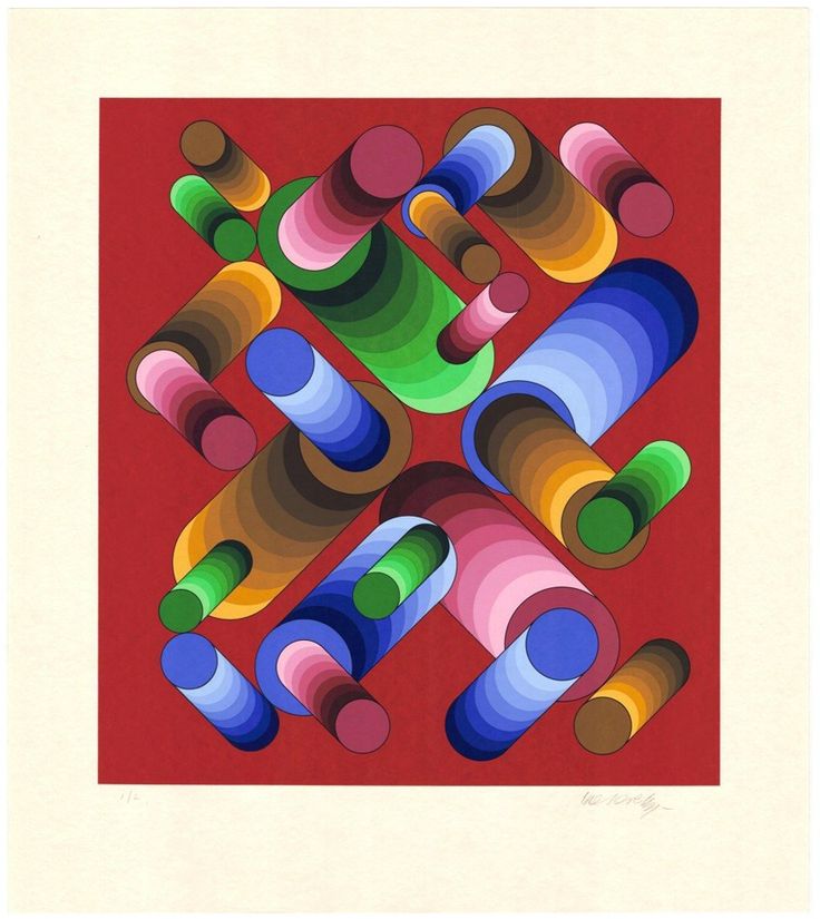 Oslop 3 (Museum Edition) Victor vasarely, Artwork, Op art
