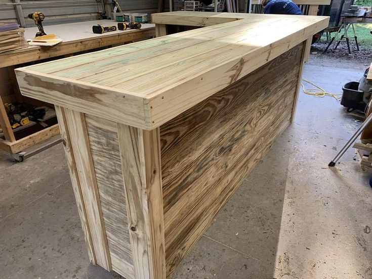 Taurus L Shape 8x5 5 Horizontal Board Shaped Rustic Real Outdoor Patio Bar Home Plans Outdoor Patio Bar, L Shaped Outdoor Bar Plans Free