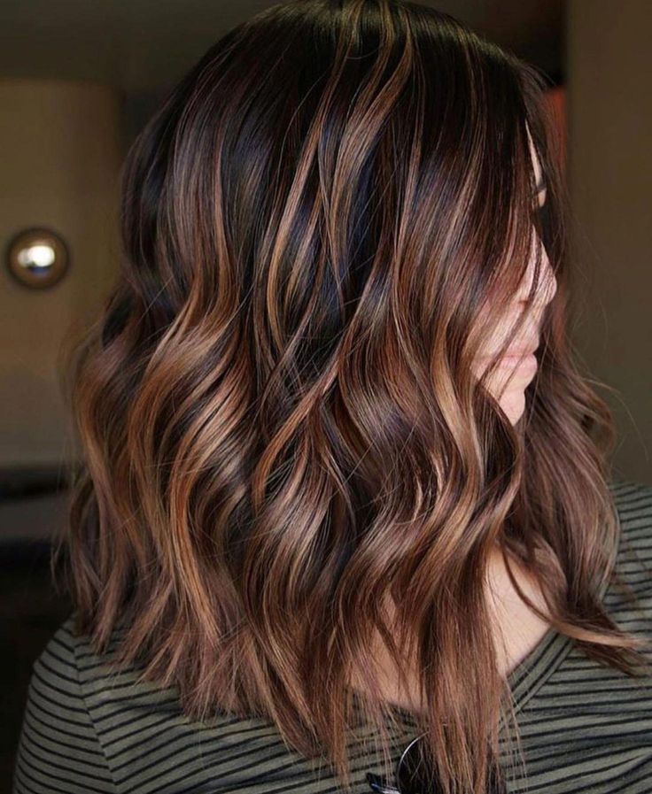 balayage highlights on dark hair 