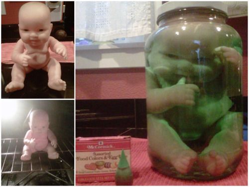 Diy How To Get A Baby Doll Inside Jar Tutorial From By Bakke On Diy How To Get A Baby Doll Inside Jar Tutorial From By Bakke On Forum Very Easy And Creepy Prop For More Scary