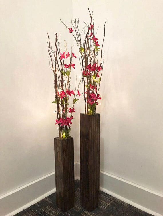 Cream Silk Flower Arrangement Brown Vase 1 Metre Tall Flower Vase Arrangements Tall Vase Decor Tall Vase Arrangements