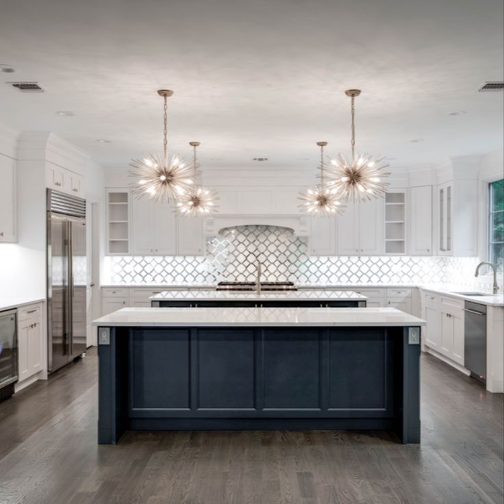 Lakeland Ii Bright White Belrose Oceana Blue In 2021 Luxury Interior Transitional Design Kitchen Lakeland Ii Bright White Belrose, Lakeland Kitchen Island