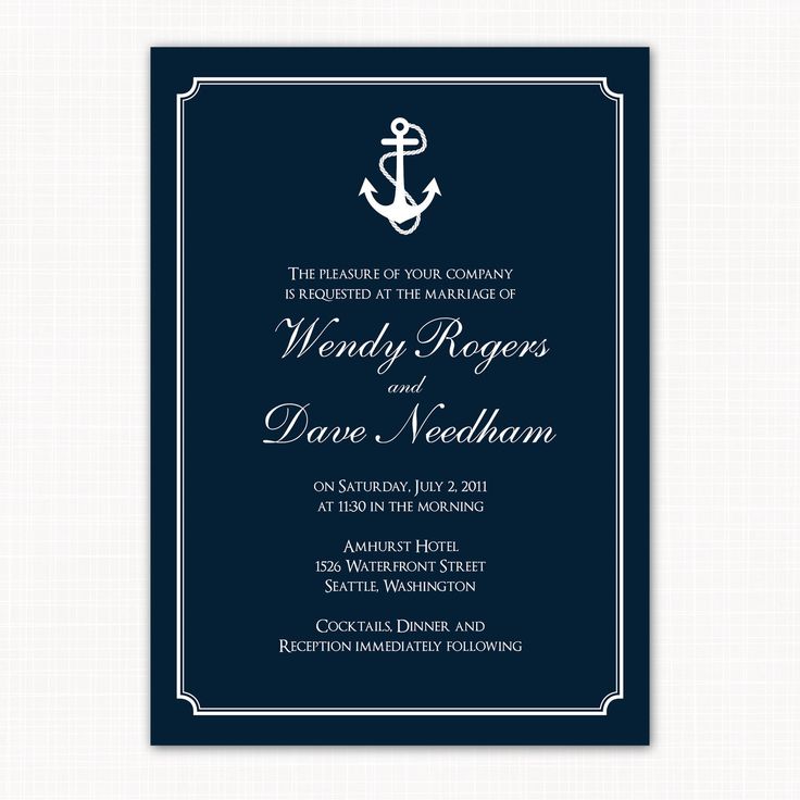 12 Best Rehearsal Dinner Invitations Images On Pinterest Nautical Themed Wedding Invitation Anchors Away 15 00 Via Etsy