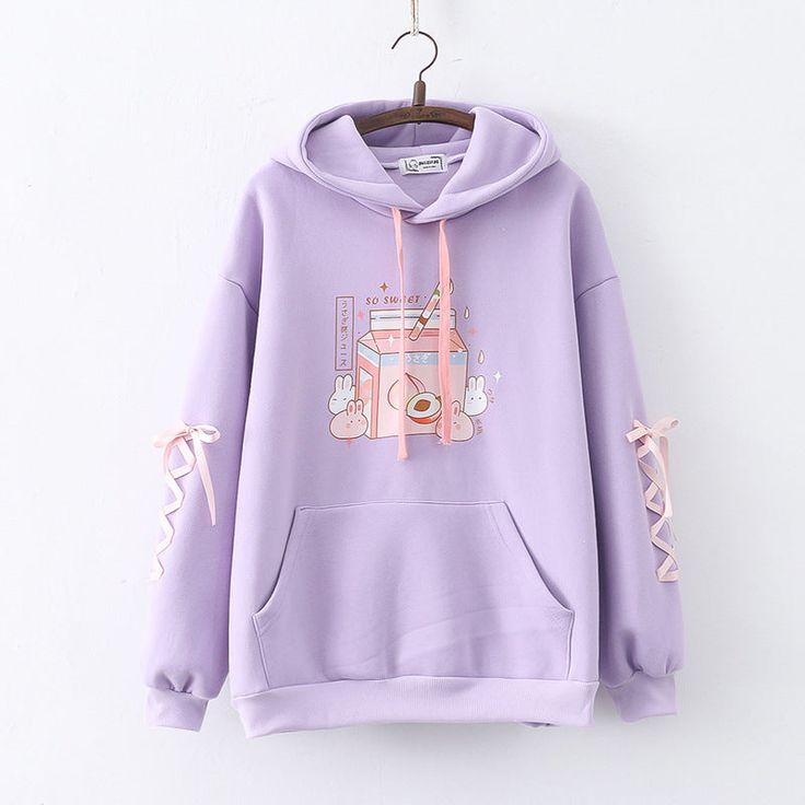 Cute Rabbit Peach Milk Loose Comfy Hoodie Femboy Fashion