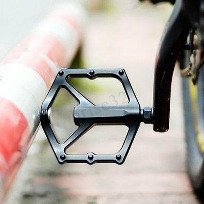 Bicycle Pedals Metal Alloy Flat Platform 9//16/" Pedal Reflective Reflectors Sale