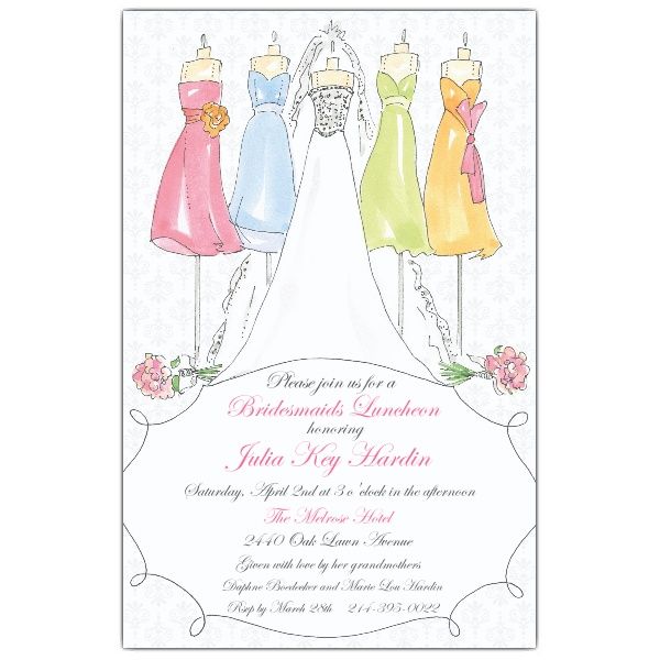 bridesmaids luncheon invitations