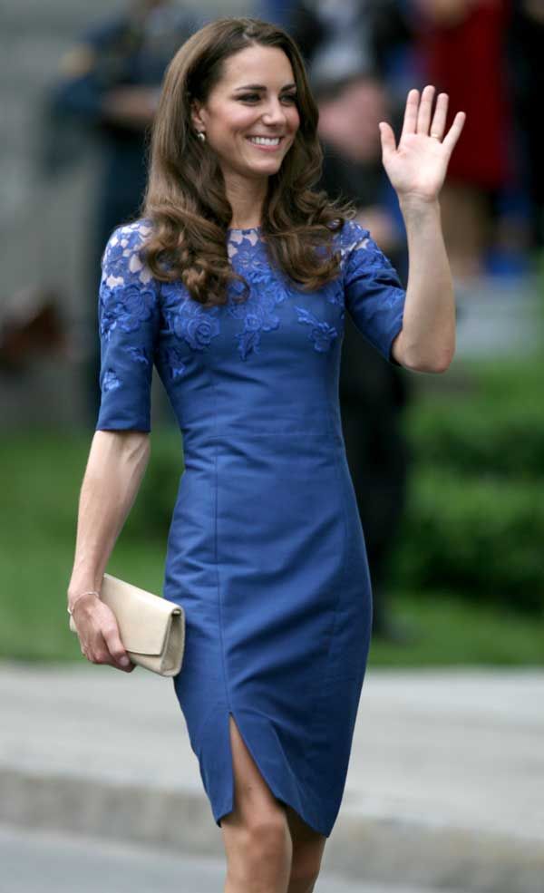 Erdem Blue Jacquenta Dress Erdem Blue Jacquenta Dress