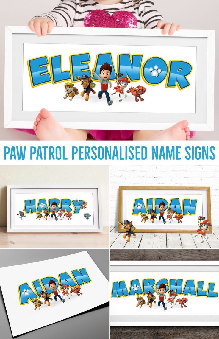paw patrol name art nursery name sign name art paw patrol