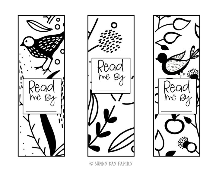 Free Printable Book Club Bookmarks to Color Coloring bookmarks