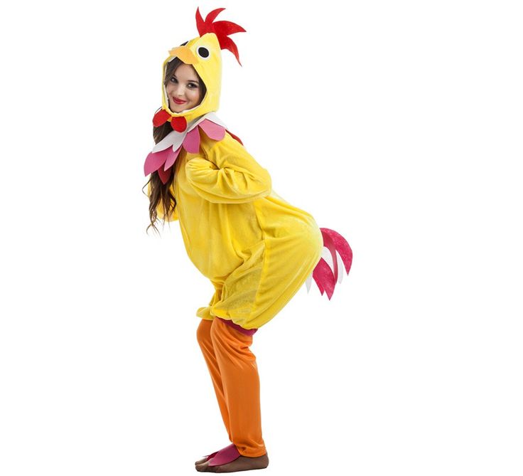 Disfraz de pollo para señora carnaval carnaval animal gallina huevo pollo amarillo pelaron