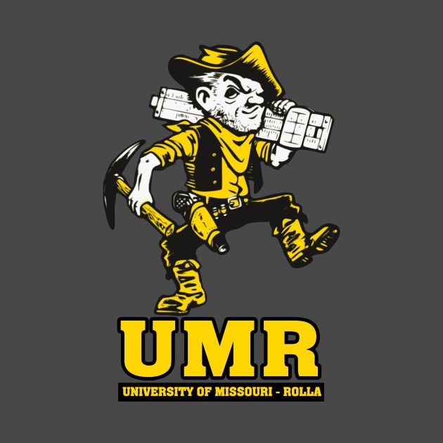 University of Missouri at Rolla Joe Miner Mascot Vintage Clean Umr University of Missouri at Rolla Joe Miner Mascot Vintage Clean Umr