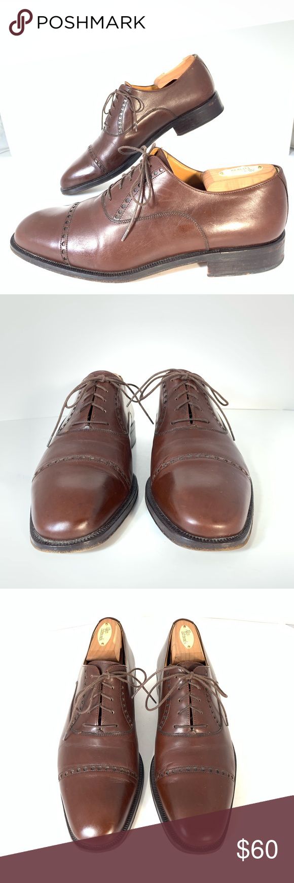 Magnanni Brown Leather Oxford Shoes Men’s Sz 9M Condition: excellent pre-owned...