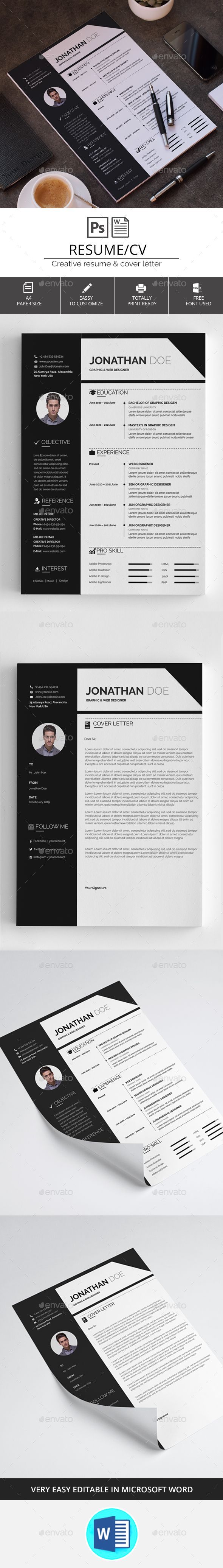 #Resume/CV - #Resumes Stationery Download here: https://graphicriver.net/item/resumecv/20442741?ref=alena994