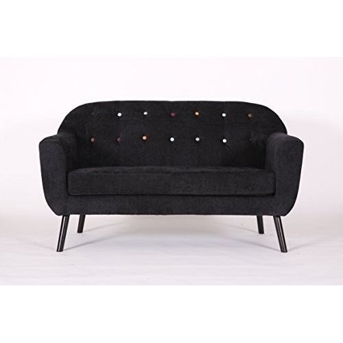 2 Seater Vintage Sofa Small Retro Couch Lounge Armchair